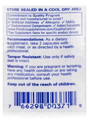 Вітаміни для серця та нормального холестерину в крові Pure Encapsulations (CholestePure) 90 капсул