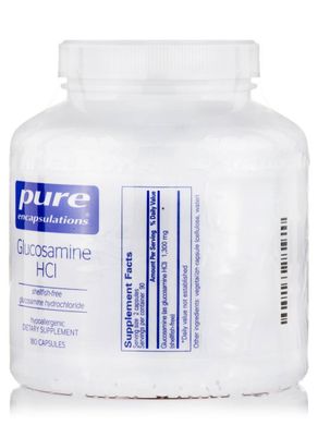 Глюкозамін HCl без молюсків Pure Encapsulations (Glucosamine HCl Shellfish-Free) 180 капсул