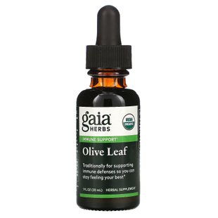 Экстракт листьев оливы Gaia Herbs (Olive Leaf) спиртовой 30 мл купить в Киеве и Украине