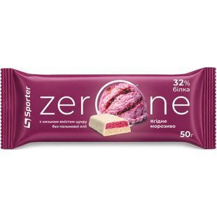 Протеїновий батончик Sporter Zero One (Protein Bar) 50 г ягідне морозиво