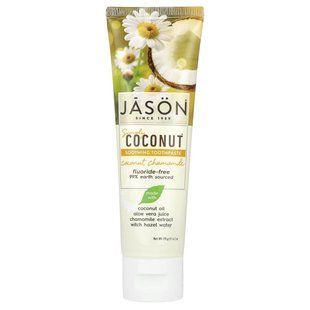 Jason Natural, Simply Coconut, заспокійлива зубна паста, кокосова ромашка, 119 г (4,2 унції)
