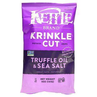 Kettle Foods, Krinkle Cut, картопляні чипси, трюфельна олія та морська сіль, 141 г (5 унцій)