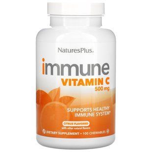 Вітамін С для імунітету смак апельсина Natures Plus (IMMUNE BOOST) 100 жувальних таблеток