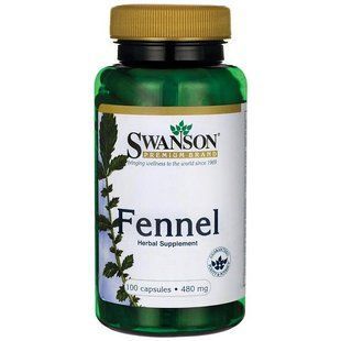 Укроп, Fennel, Swanson, 480 мг, 100 капсул купить в Киеве и Украине