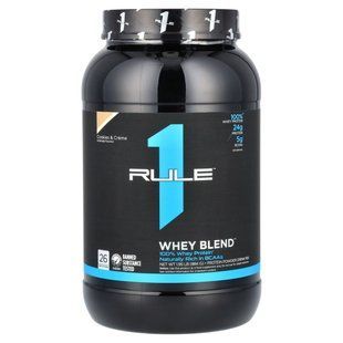 Rule One Proteins, Whey Blend, Protein Powder Drink Mix, Cookies & Creme, 1.95 lbs (884 g) купить в Киеве и Украине