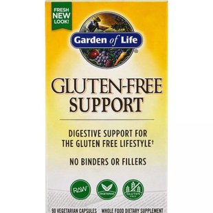 Ферменты для переваривания глютена Garden of Life (Gluten-Free Support) 90 вегетарианских капсул купить в Киеве и Украине