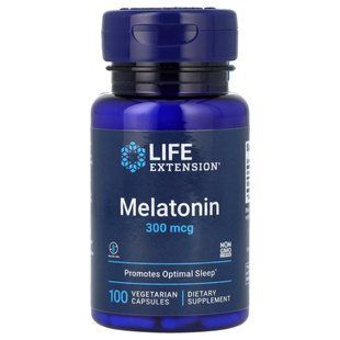 Мелатонин Life Extension (Melatonin) 0.3 мг 100 овощных капсул купить в Киеве и Украине