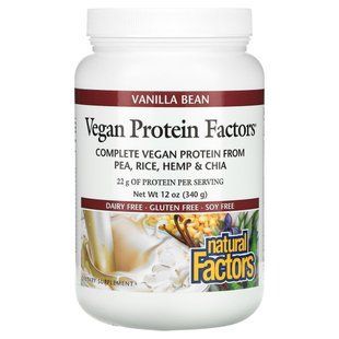 Factors of vegan proteins, vanilla, 12 oz (340 g)
