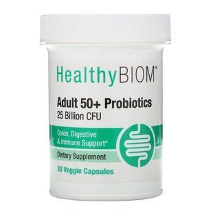 Probiotics for people over 50 years old, HealthyBiom, 25 billion CFU, 30 vegetarian capsules