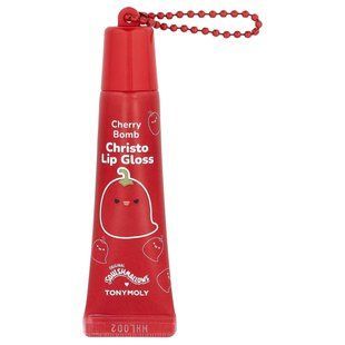 TonyMoly, Original Squishmallows&trade;, Christo Key Chain Lip Gloss, Cherry Bomb, 0.38 oz (11 g)
