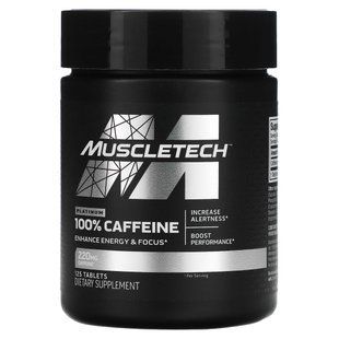 MuscleTech Caffeine (Platinum 100% Caffeine) 200 mg 125 tablets