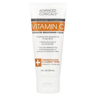Advanced Clinicals, Vitamin C, Advanced Brightening Cream , 2 fl oz (59 ml) купить в Киеве и Украине