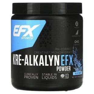 Порошок для тренировки Kre-Alkalyn EFX, со вкусом &laquo;морозная свежесть&raquo;, EFX Sports, 220 г купить в Киеве и Украине