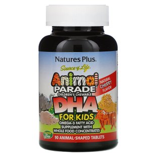 Рыбий жир для детей Nature's Plus (DHA for kids, animal parade) 90 капсул со вкусом вишни купить в Киеве и Украине