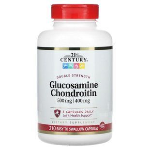 21st Century, Glucosamine, Chondroitin, Double Strength, 210 Easy Swallow Capsules купить в Киеве и Украине