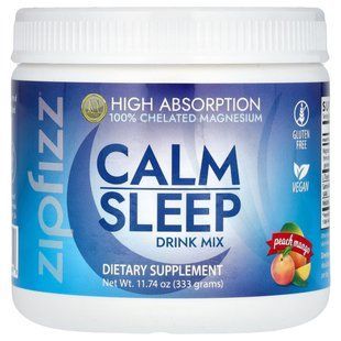 Zipfizz, Calm Sleep Drink Mix, Peach Mango, 11.74 oz (333 g) купить в Киеве и Украине