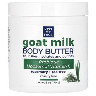 Kiss My Face, Goat Milk Body Butter, Rosemary + Tea Tree, 6 oz (170 g) купить в Киеве и Украине