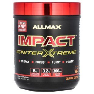 ALLMAX, IMPACT&trade; IGNITER XTREME, Pre-Workout, Orange Krush, 12.7 oz (360 g)