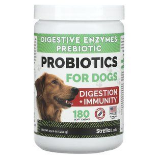 StrellaLab, Probiotics, For Dogs, Bacon, 180 Soft Chews, 15.2 oz (432 g) купить в Киеве и Украине