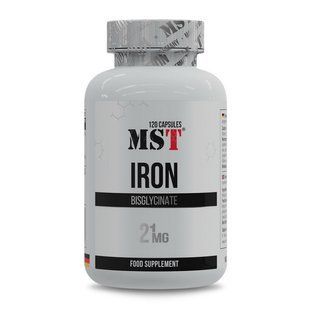 MST, Iron Bisglycinate 21 mg, 120 caps купить в Киеве и Украине