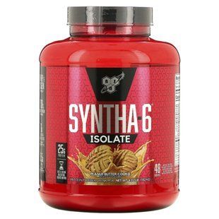 BSN, Syntha-6 Isolate, Protein Powder Drink Mix, Peanut Butter Cookie, 4.02 lb (1.82 kg) купить в Киеве и Украине