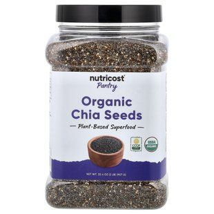 Органические семена чиа Nutricost (Pantry Organic Chia Seeds) 907 г купить в Киеве и Украине