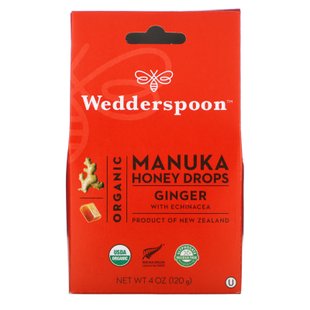 Леденцы с медом манука имбирем эхинацеей Wedderspoon (Manuka Honey) 120 г купить в Киеве и Украине