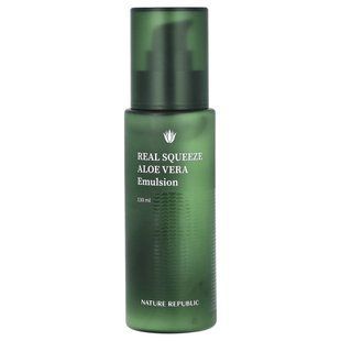 Nature Republic, Real Squeeze Aloe Vera, Emulsion, 4.39 fl oz (130 ml) купить в Киеве и Украине