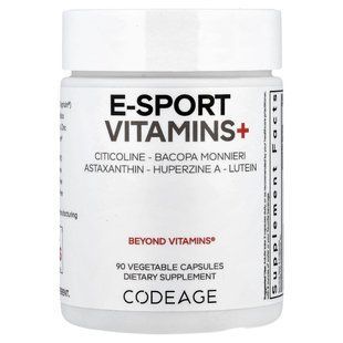 Витамины для киберспорта + поддержка когнитивной деятельности CodeAge (E-Sport Vitamins+) 90 капсул купить в Киеве и Украине