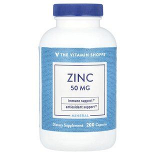 The Vitamin Shoppe Zinc 50 mg 200 capsules