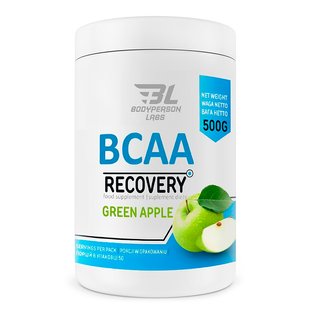 Аминокислоты БЦАА со вкусом зеленого яблока Bodyperson Labs (BCAA Recovery) 500 г купить в Киеве и Украине