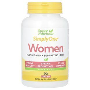 Мультивитамины для женщин без железа Super Nutrition (Women Triple Power Multivitamins) 90 таблеток купить в Киеве и Украине