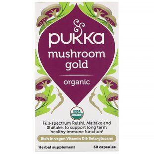 Organic Mushroom Gold, Pukka Herbs, 60 capsules