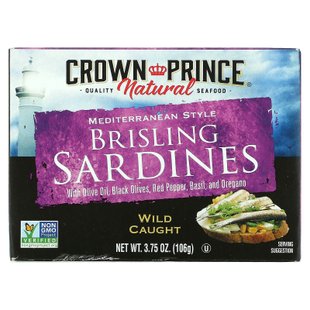 Сардины средиземноморские Crown Prince Natural (Brisling Sardines) 106 г купить в Киеве и Украине