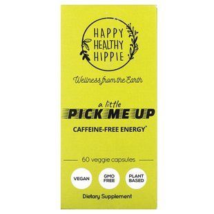 Happy Healthy Hippie, A Little Pick Me Up, енергетика без кофеїну, 60 рослинних капсул