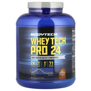 BodyTech, Whey Tech Pro 24, Rich Chocolate, 5 lbs (2.27 kg) купить в Киеве и Украине