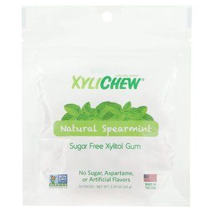XyliDENT, Xylichew, Natural Spearmint, 50 Pieces, 2.29 oz (65 g) купить в Киеве и Украине