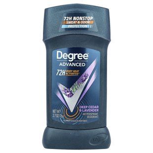 Degree, Advanced, 72H Body Heat Activated&trade;, Antiperspirant Deodorant, Deep Cedar & Lavender, 2.7 oz (76 g)