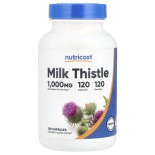 Nutricost, Milk Thistle, 1,000 mg, 120 Capsules купить в Киеве и Украине