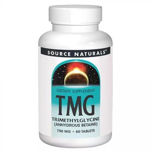 Триметилглицин, ТМГ, TMG, 750 мг, Source Naturals, 60 таблеток купить в Киеве и Украине