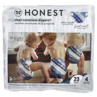 The Honest Company, Clean Conscious Diapers&trade;, Size 4, 22-37 lbs, Tie-Dye For, 23 Diapers купить в Киеве и Украине