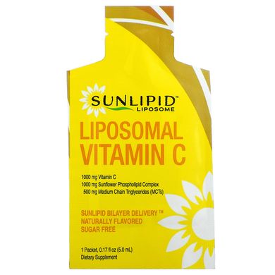 Ліпосомальний вітамін C, з натуральними ароматизаторами, SunLipid, 30 пакетиків по 5,0 мл (0,17 унції)