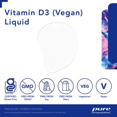 Витамин Д3 веганский Pure Encapsulations (Vitamin D3) 10 мл купить в Киеве и Украине