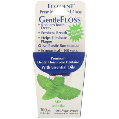 Зубна нитка з м'ятним смаком Eco-Dent (GentleFloss) 91.44 м