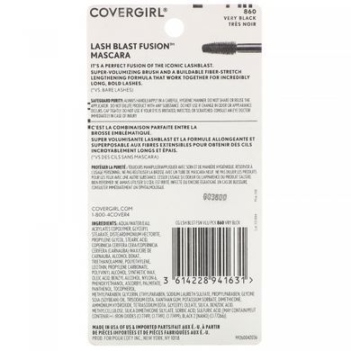 Туш, відтінок 860 &laquo;Угольно-чорний&raquo;, Lash Blast Fusion, Covergirl, 2 шт. по 13,1 мл (0,44 рі. унції)