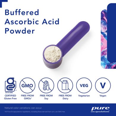 Буферированная аскорбиновая кислота Pure Encapsulations (Buffered Ascorbic Acid Powder) 227 г купить в Киеве и Украине