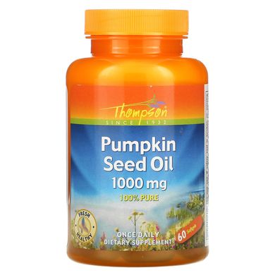 Тыквенное масло Thompson (Pumpkin Seed Oil) 1000 мг 60 капсул купить в Киеве и Украине