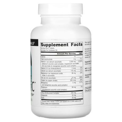 Аскорбат вітаміну C, Ultimate Ascorbate C, Source Naturals, 1000 мг, 100 таблеток