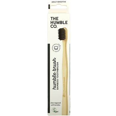 The Humble Co., Зубна щітка Humble Bamboo, для дорослих, чутлива, чорна, 1 зубна щітка