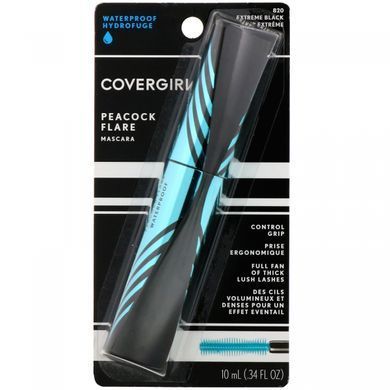 Водостойкая тушь &laquo;Павлинье перо&raquo;, оттенок 820 &laquo;Насыщенный черный&raquo;, Peacock Flare, Covergirl, 10 мл купить в Киеве и Украине